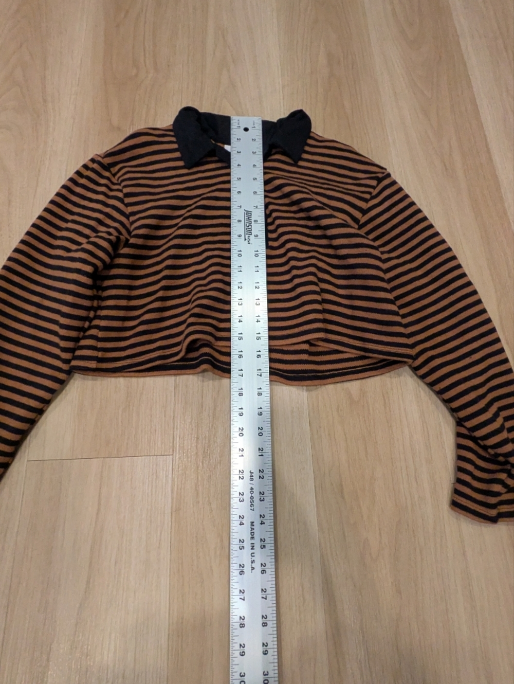 Reformation Striped Long Sleeve Rugby Short Set Size S - Picture 2 of 12